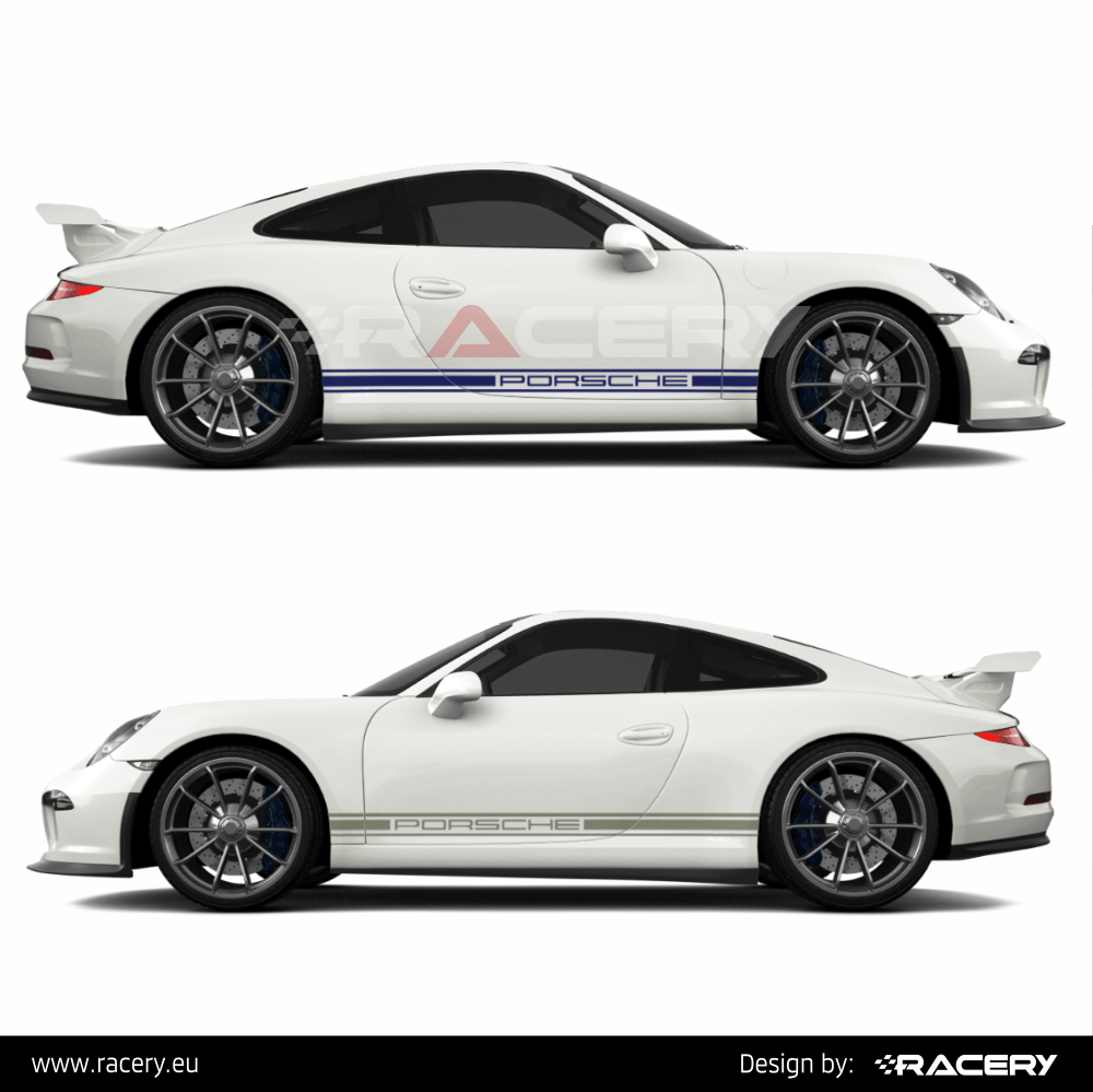 Porsche Carrera 911 Pasy decals set boneville zestaw naklejki na boki - obrazek 2