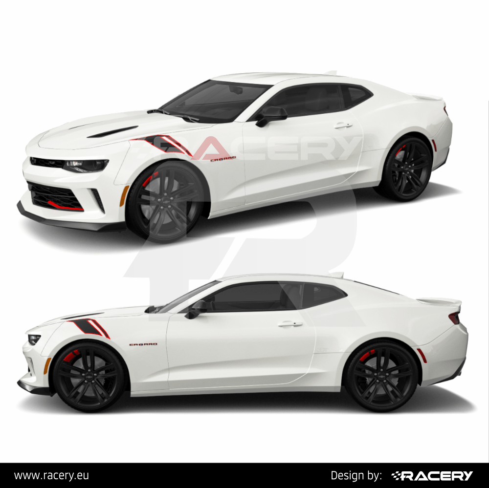 Chevrolet Camaro 2016 RS Redline decals set naklejki - obrazek 2