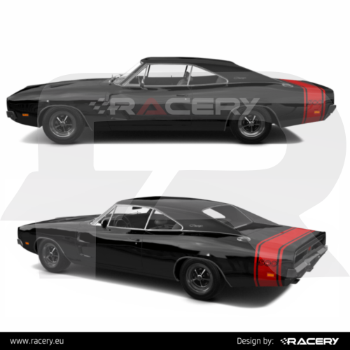 Dodge Charger R/T 500 zestaw pasów naklejki decals set 1970