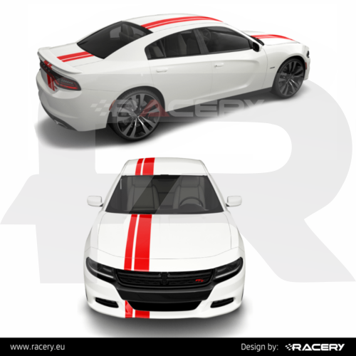 Dodge Charger RT pasy naklejki decals set