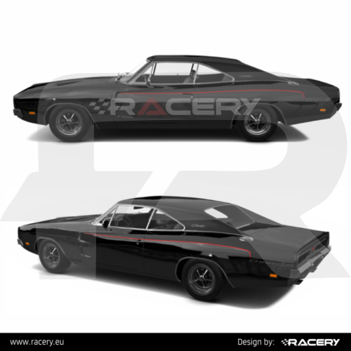 Dodge Charger 1970 RoadsterSet zestaw naklejki decals set