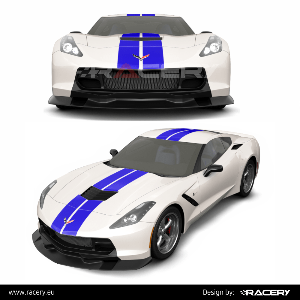 Chevrolet Corvette pasy zestaw oklein naklejki - obrazek 3