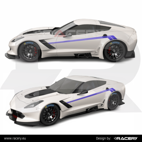 Chevrolet Corvette zestaw naklejek, naklejki pasy na boki