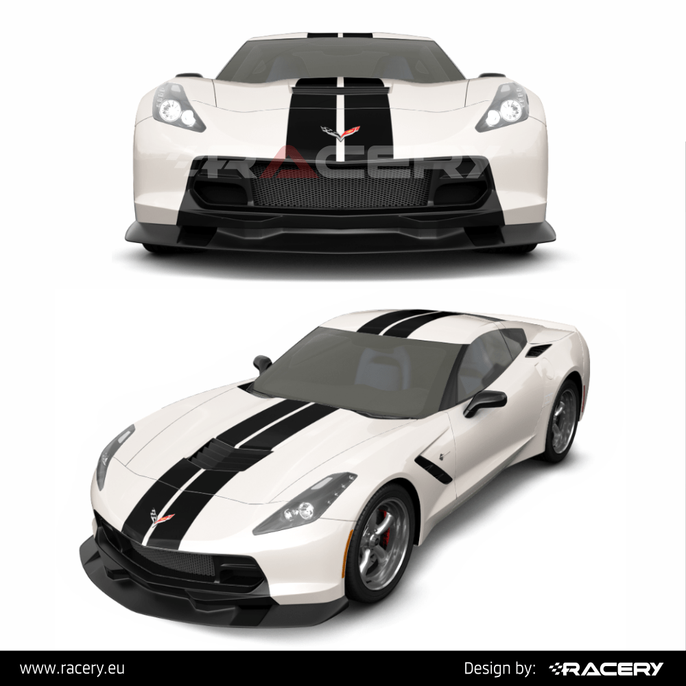 Chevrolet Corvette pasy zestaw oklein naklejki - obrazek 2