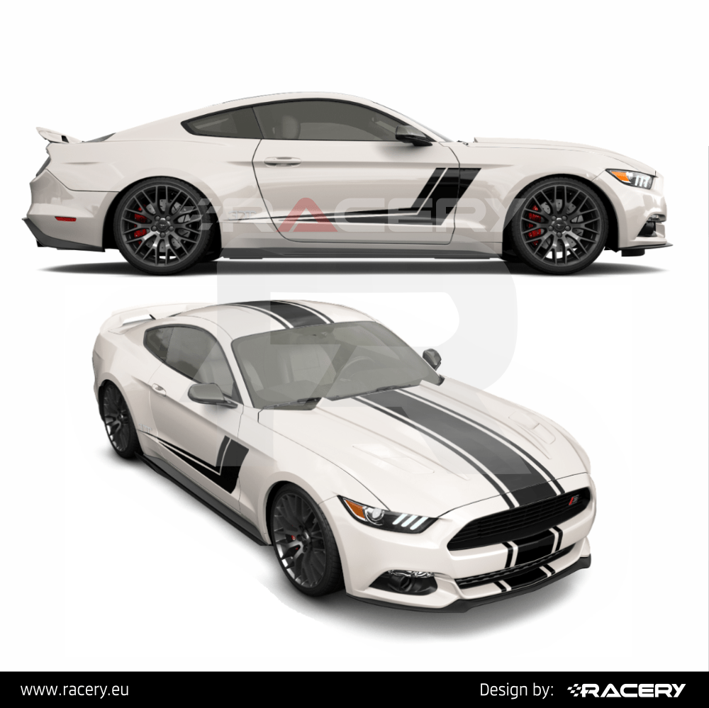 Adhesivo De Vinilo Con Logotipo De Ford Mustang, Redondo De 4 Pulgadas