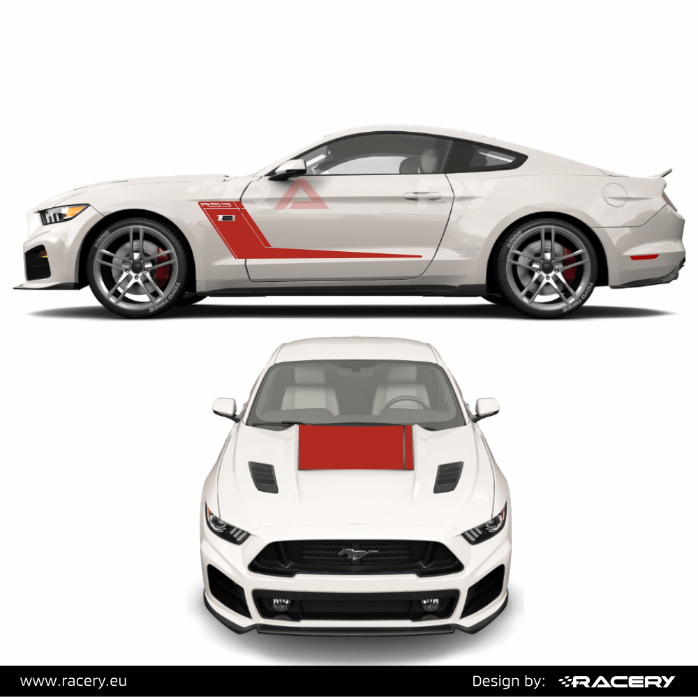 Ford Mustang Zestaw oklein boki i maska Roush RS3 SUPERCHARGER - obrazek 2