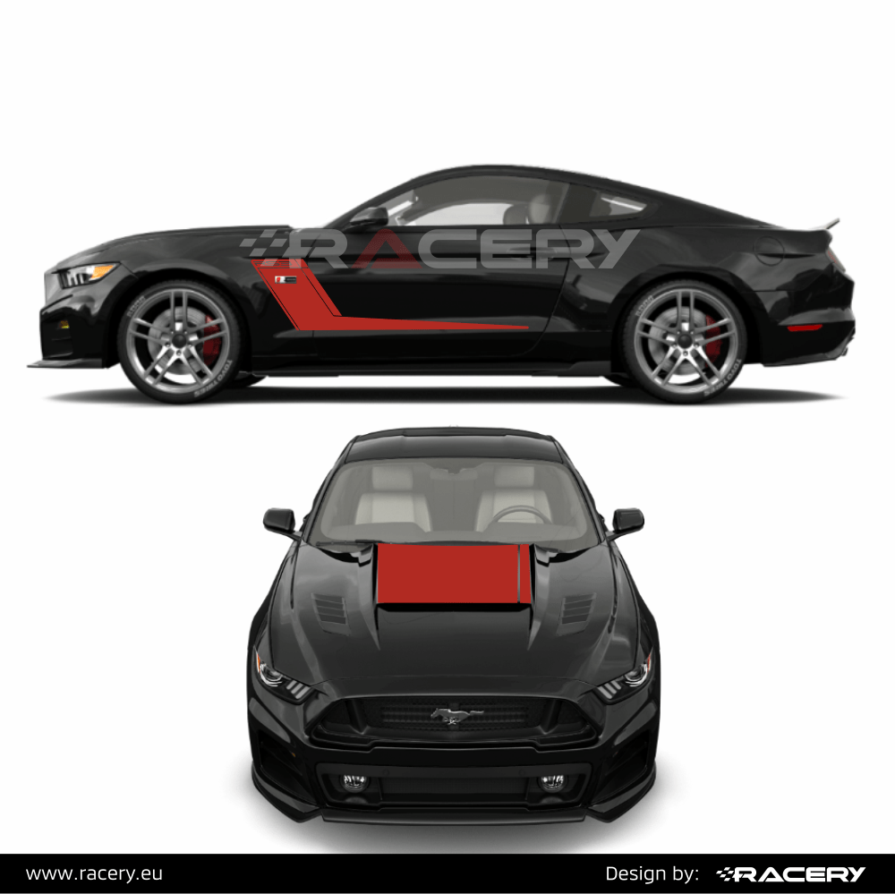 Ford Mustang Zestaw oklein boki i maska Roush RS3 SUPERCHARGER - obrazek 3