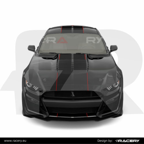 Naklejka Ford Mustang Shelby pasy dwukolorowe zestaw nakejek GT GT500