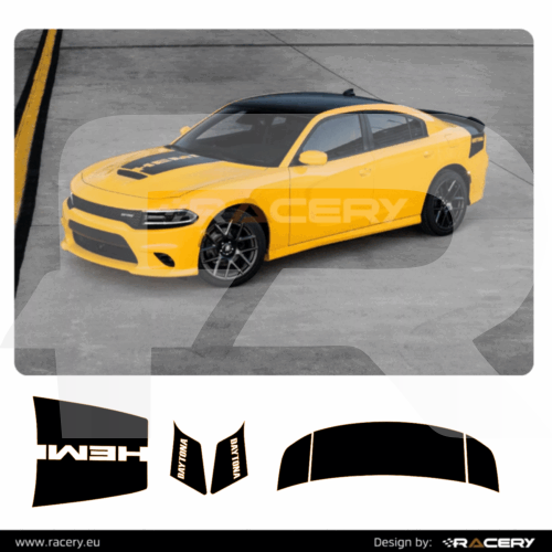 Naklejki na Dodge Charger, zestaw Daytona Hemi