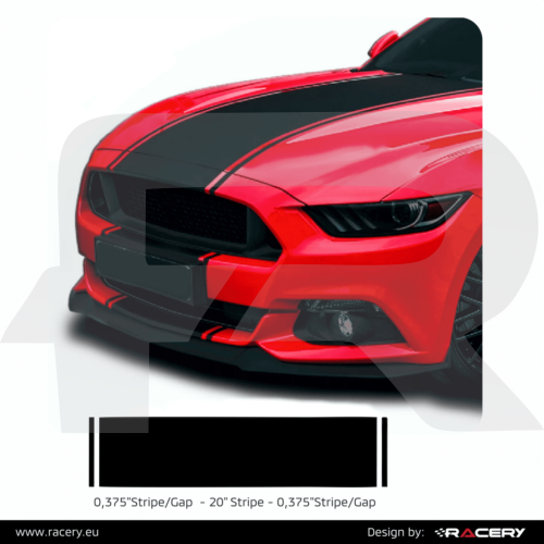 Naklejka Pasy 20" na Ford Mustang S550, S197, Shelby. Oryginalny wymiar