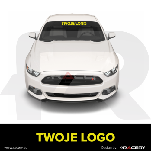 Blenda na szybę z Twoim logo. Drift. Pas Ford, BMW, Dodge, JDM