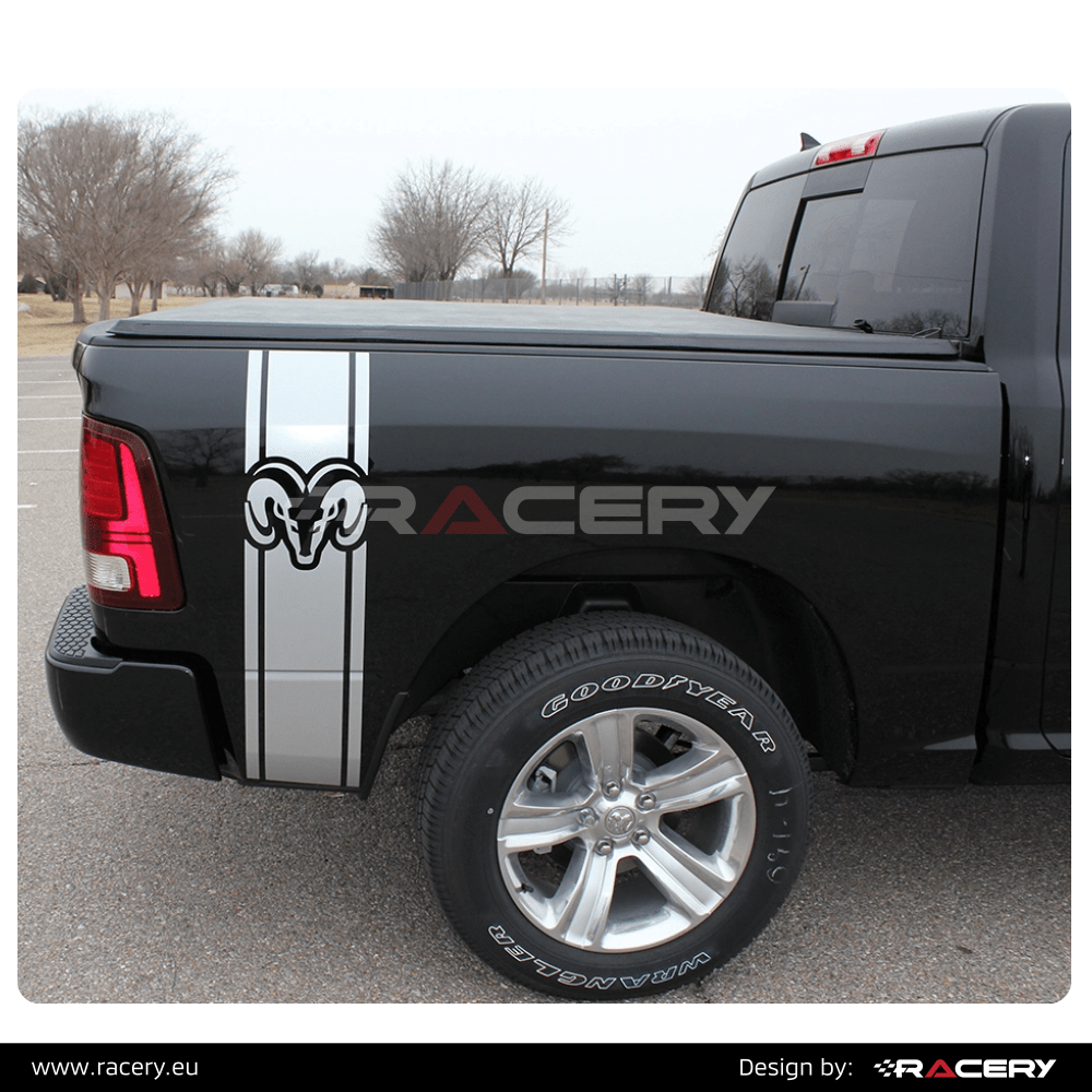 Naklejka na boki karoserii Dodge RAM Ram head stripe 2005-2021 - obrazek 3