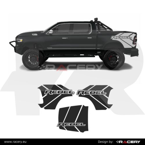 ZESTAW Naklejek Dodge RAM Rebel 2019 2020 2021