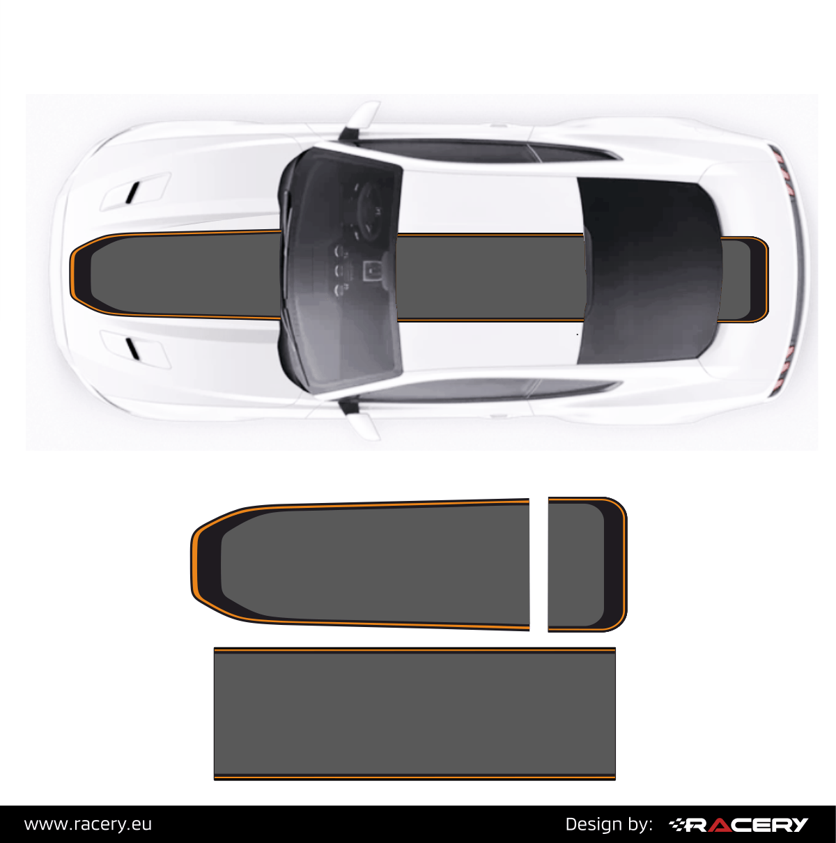 Naklejki Ford Mustang Stylizacja MACH1 2022 kontynuacja wzoru fabrycznego - obrazek 4