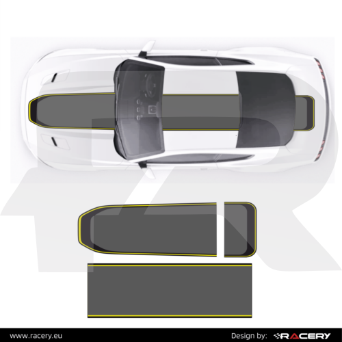 Naklejki Ford Mustang Stylizacja MACH1 2022 kontynuacja wzoru fabrycznego