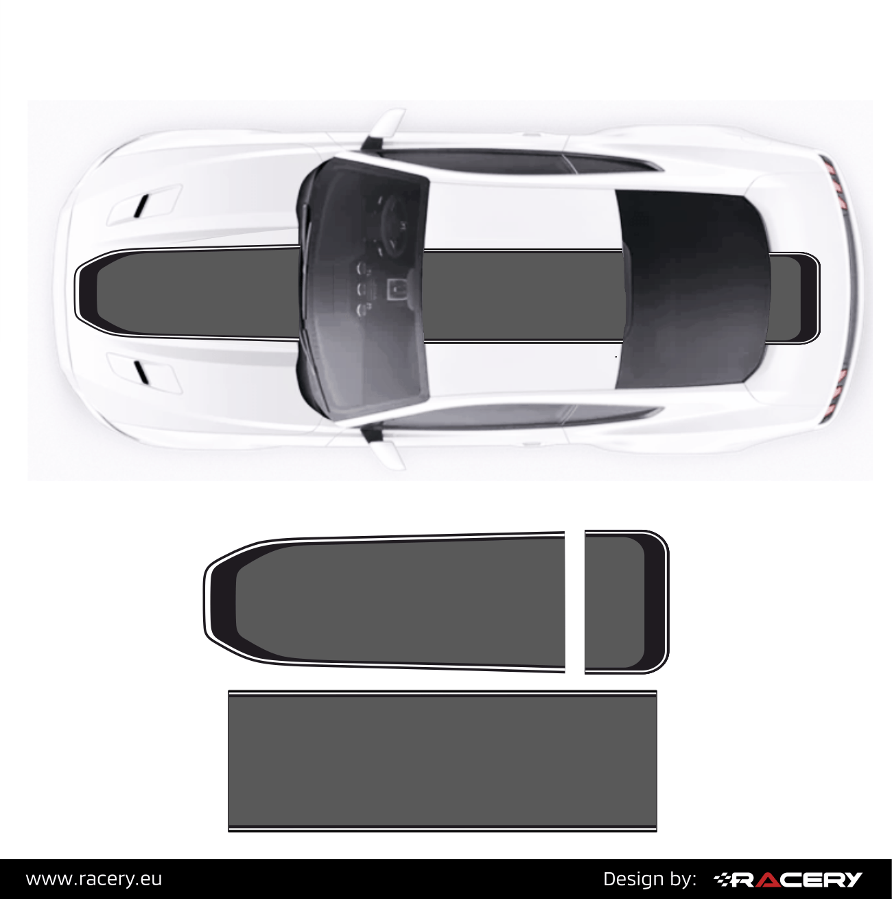 Naklejki Ford Mustang Stylizacja MACH1 2022 kontynuacja wzoru fabrycznego - obrazek 5