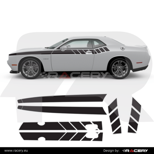 Pasy boczne naklejka na Dodge Challenger