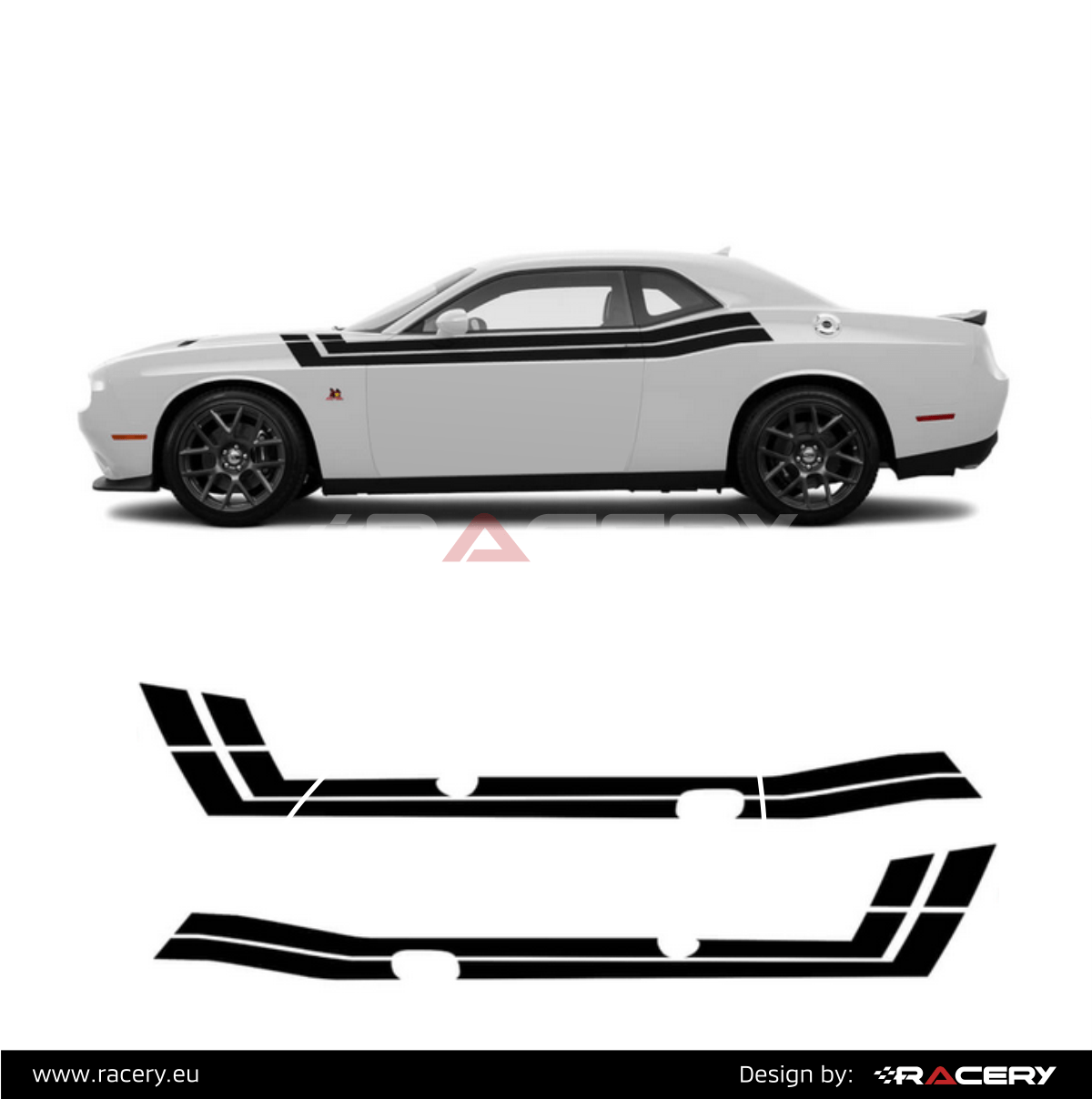Pasy boczne Dodge Challenger R/T 2008-2020 naklejki stylizacyjne