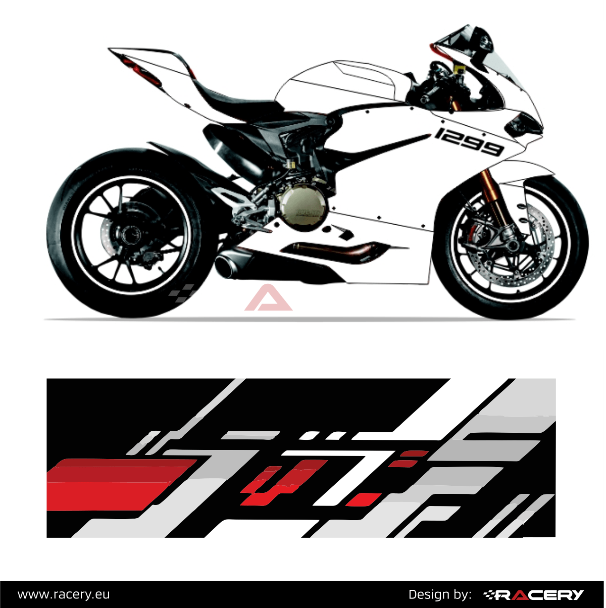 Naklejka design na Ducati Honda Yamaha Suzuki Kawasaki 2010 2011 2012 - obrazek 2