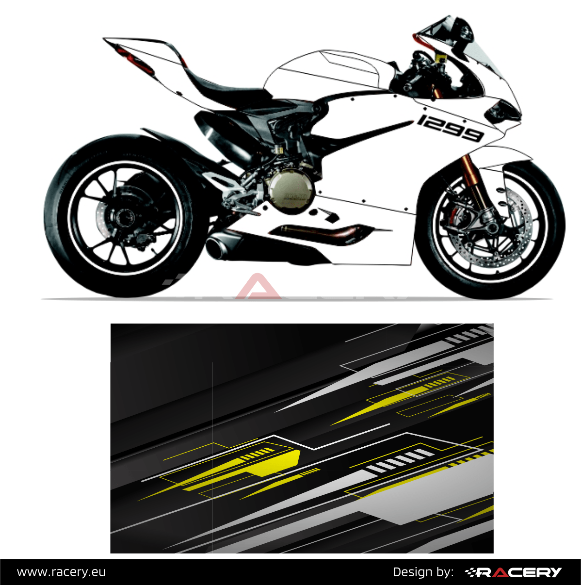 Naklejka design na Ducati Honda Yamaha Suzuki Kawasaki 2008 2009 2010 - obrazek 2