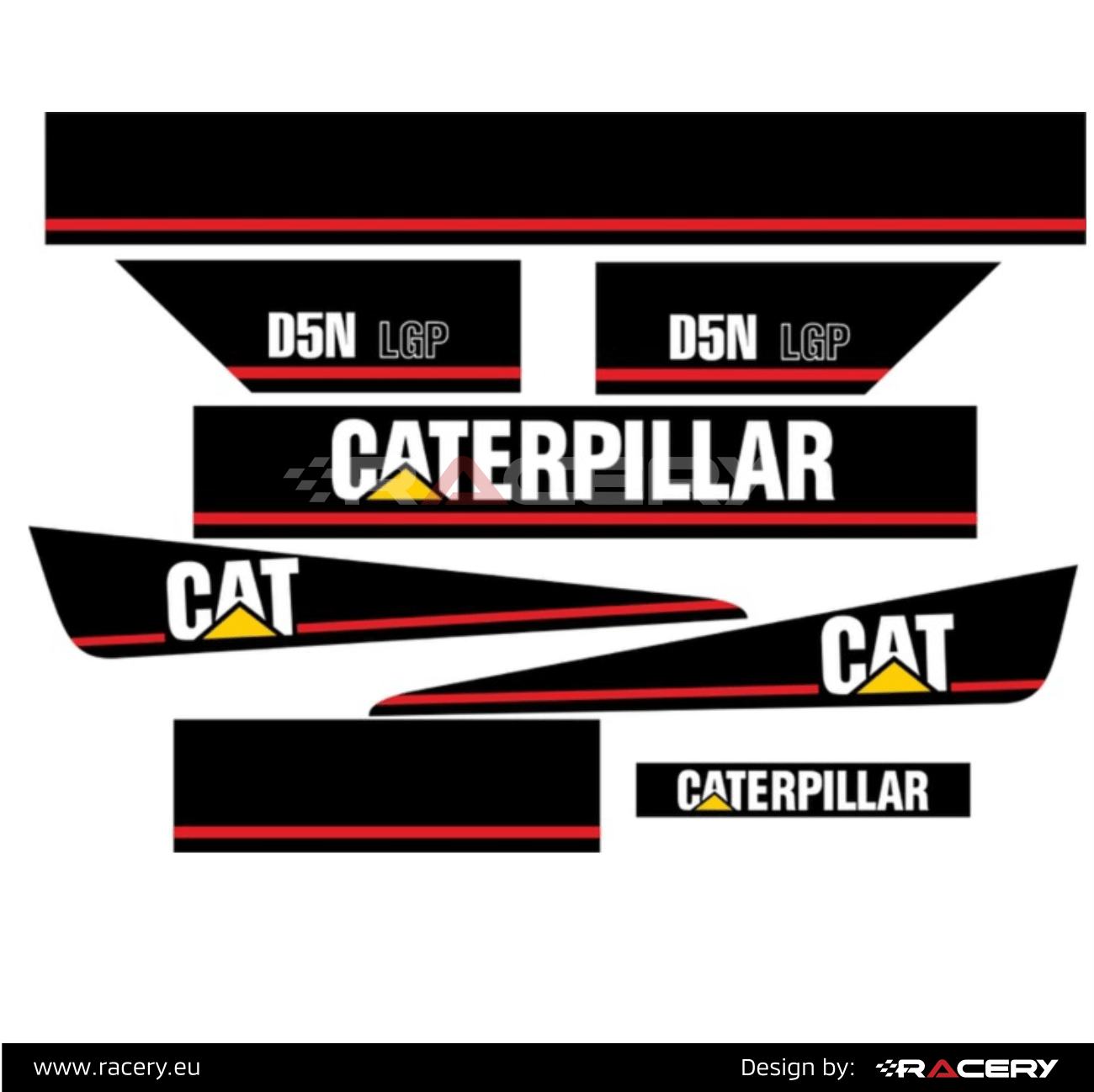 Naklejki CAT D5N D5 komplet naklejek na buldożer