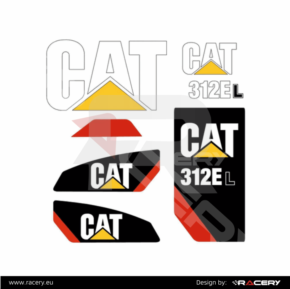 Naklejki na CAT 312EL stickers aufkleber - RACERY.EU