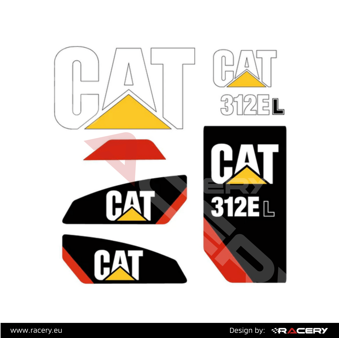 Naklejki na CAT 312EL stickers aufkleber