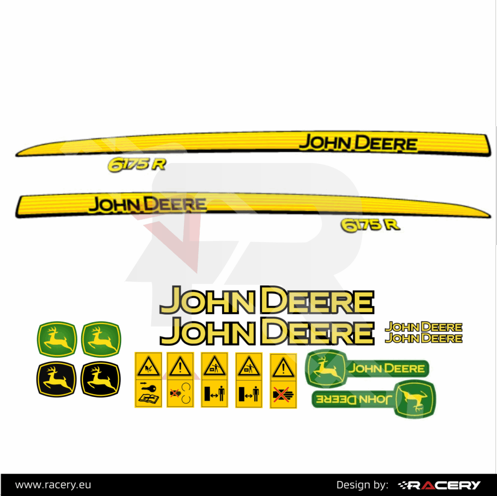 Stickers for the John Deere 6175 MRD RC 6175 agricultural tractor ...