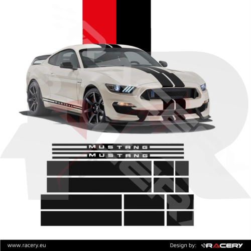 Ford Mustang S550 GT zestaw naklejki pasy + boczne