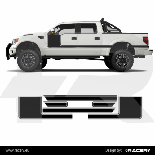 Ford F150 (2009-2014) Naklejki na boki w stylu BOSS