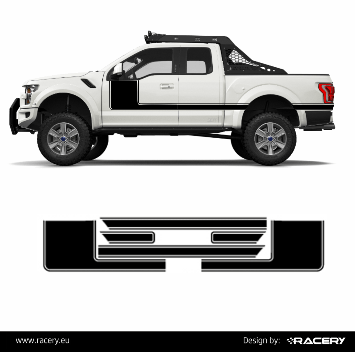 Ford F150 Naklejki na boki w stylu BOSS