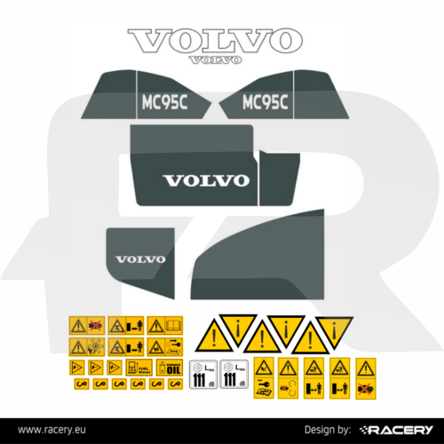Naklejka na VOLVO MC95C zestaw naklejek, wysoka jakość