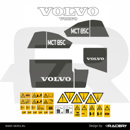 Naklejka na VOLVO MCT 85C zestaw naklejek, wysoka jakość
