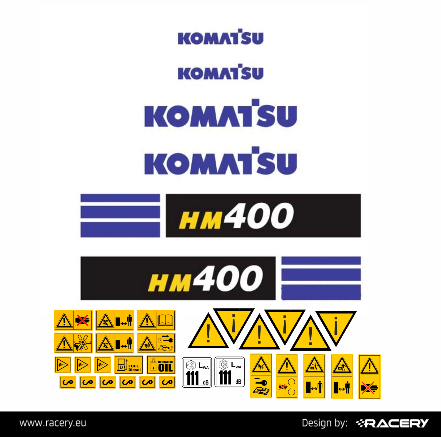 Naklejka na KOMATSU HM400 zestaw naklejek, wysoka jakość