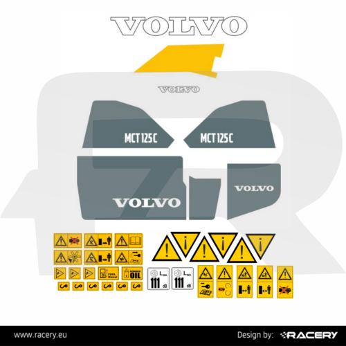 Naklejka na VOLVO MCT 125C zestaw naklejek, wysoka jakość