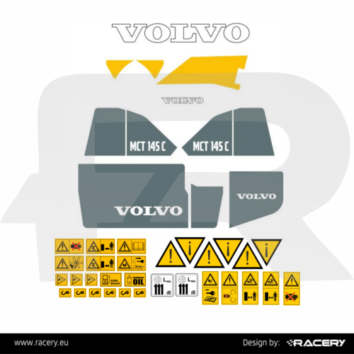 Naklejka na VOLVO MCT 145C zestaw naklejek, wysoka jakość