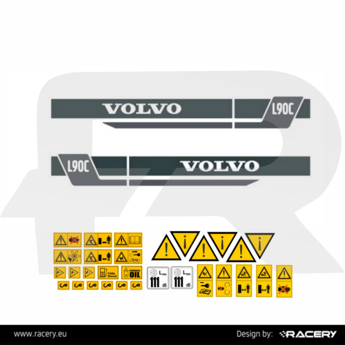 Naklejka na VOLVO L90C zestaw naklejek, wysoka jakość