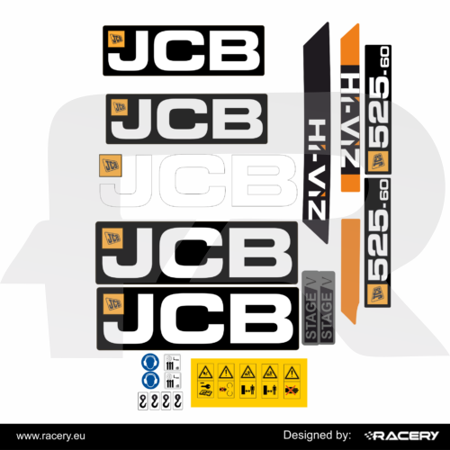 Naklejka na JCB 525-60 HVIZ decals kit odporna Uv