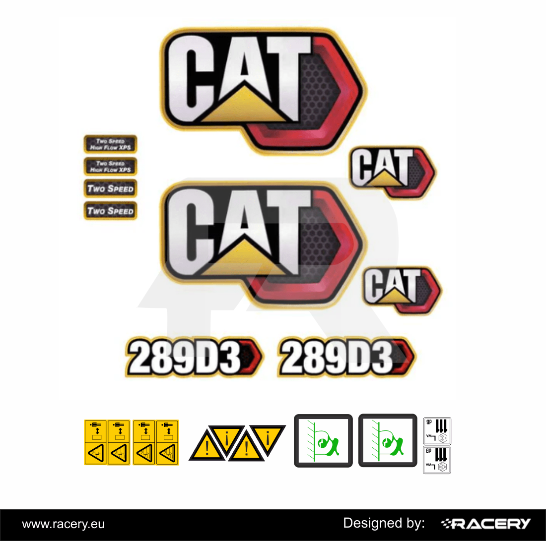 3t Cat Sticker Sticker for CAT 289 D3 next gen 2020-2025 UV resistant - RACERY.EU