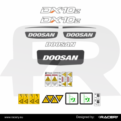 Naklejka na DOOSAN DX10Z NEW odporna uv