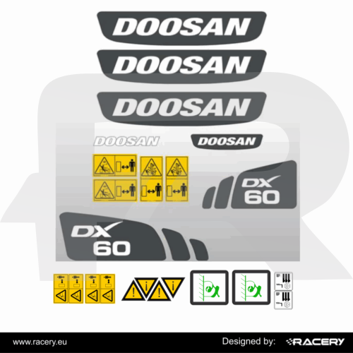 Naklejka na DOOSAN DX60 NEW odporna uv