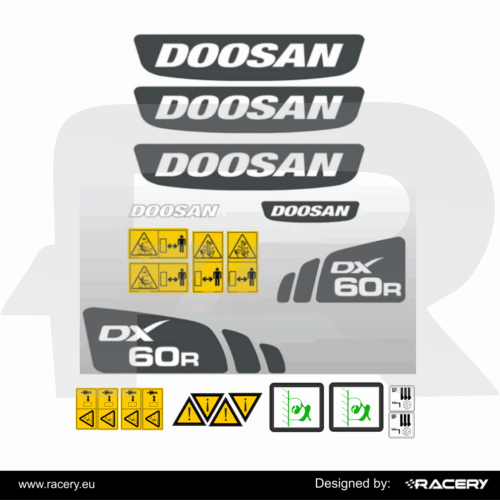 Naklejka na DOOSAN DX60R 60R odporna uv