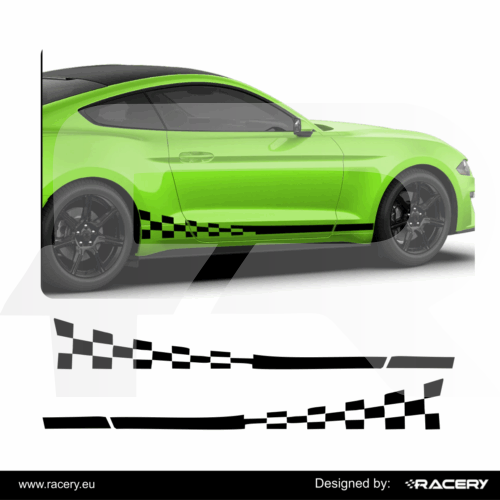 Naklejka pasy boczne flaga na Ford Mustang S550