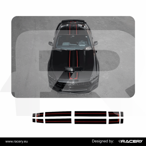 Naklejka pasy na Ford Mustang S650 2023 2025 Decals stripes