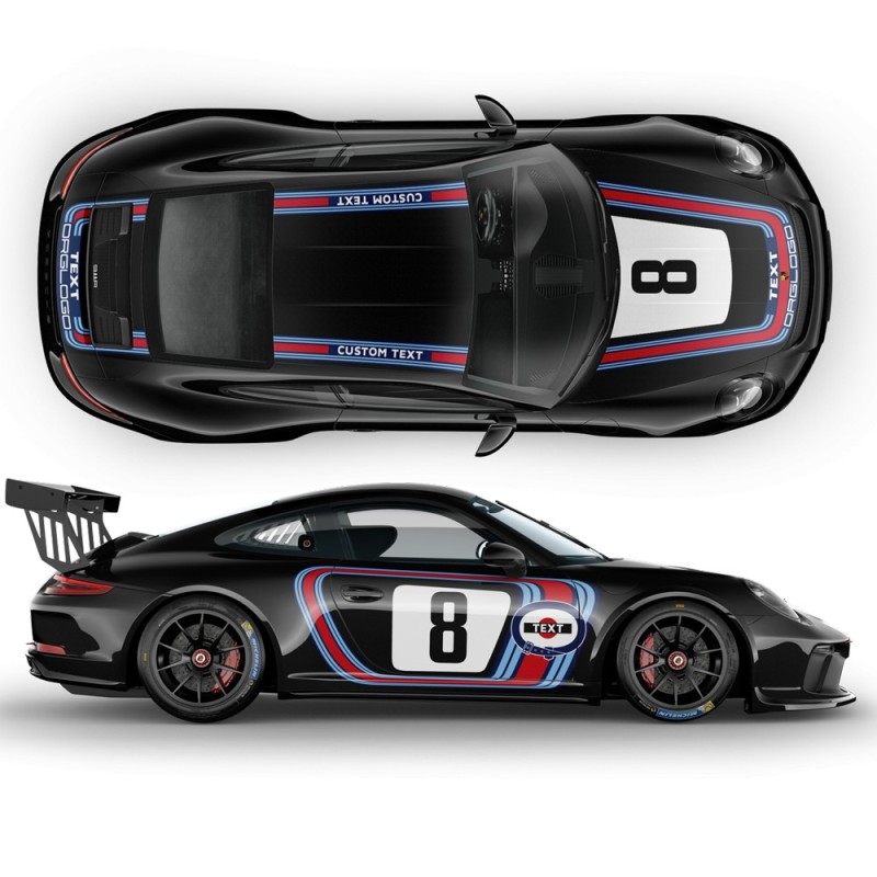 Pasy Martini Porsche Carrera 1999-2020 (996/997/991/992) zestaw #39