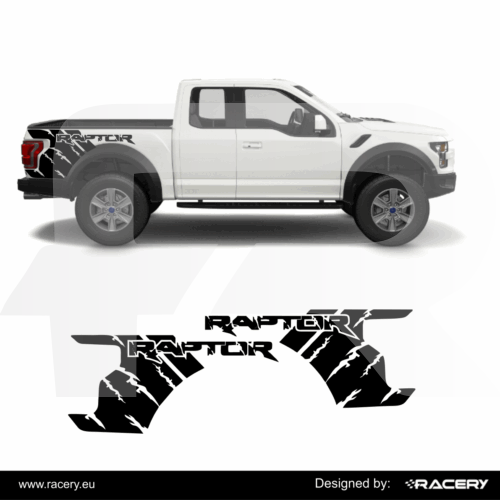 Naklejka boczna napis "Raptor" Ford F150 2014-2020