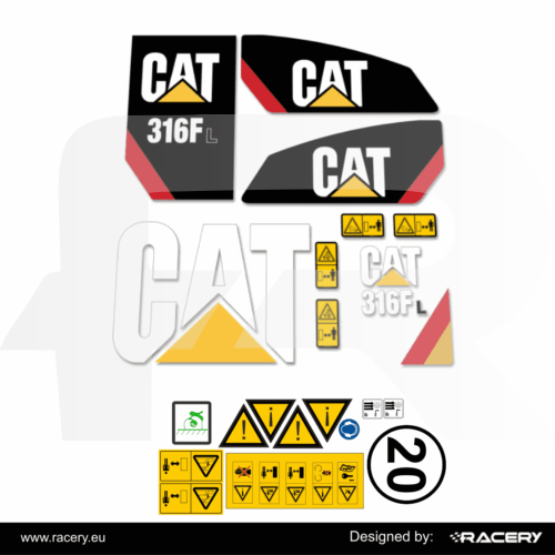 Naklejka na CAT 316F L zestaw naklejek odpornych 316 FL
