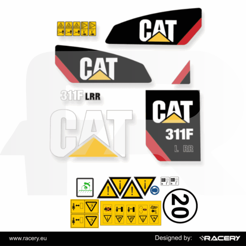 Naklejka na CAT 311F LRR, zestaw naklejek odporny 311F-LRR
