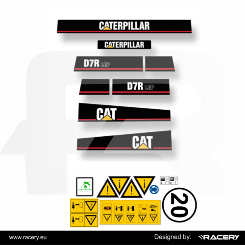 Naklejki na CAT D7R LGP odporna naklejka na D7 R