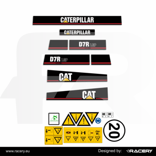Naklejki na CAT D7R Series odporna naklejka na D7 R Series 2